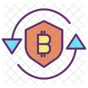 Bouclier De Securite Crypto Monnaie Bouclier Bitcoin Securite Bitcoin Icône