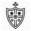 Bouclier Croise Viking Medieval Icône