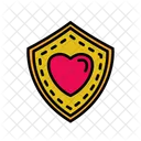 Bouclier Protecteur Du Coeur Amour Protection Icône
