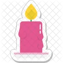 Bougie Bruler Decoration Icon