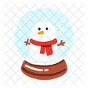 Boule à neige avec bonhomme de neige  Icon