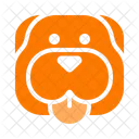Bouledogue Langue Simple Icône