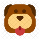 Bouledogue Langue Simple Icône