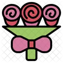 Bouquet Flower Bow Icon