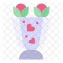 Bouquet Flower Heart Icon