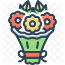 Bouquet Nosegay Bunch Of Flowers Icon