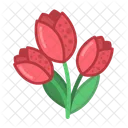 Bouquet Of Tulips Flower Flowers Icon