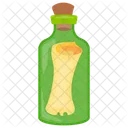 Bouteille De Message Bouteille En Verre Verrouillage De Message Icône