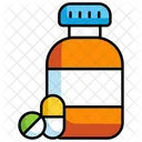 Bouteille De Pilules Medecine Bouteille De Medicaments Icône