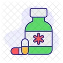 Bouteille De Pilules Medecine Bouteille De Medicaments Icône