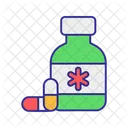 Bouteille De Pilules Medecine Bouteille De Medicaments Icône