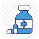 Bouteille De Pilules Medecine Bouteille De Medicaments Icône