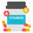 Bouteille De Vitamines Pot De Vitamines Supplement Icon