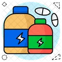 Bouteille De Vitamines Pot De Vitamines Supplement Icon