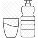 Bouteille Deau Thinline Icon Icône