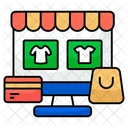Boutique En Ligne Boutique En Ligne Commerce Electronique Icône