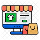 Boutique En Ligne Boutique En Ligne Commerce Electronique Icône