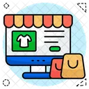 Boutique En Ligne Boutique En Ligne Commerce Electronique Icône