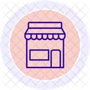 Icone De La Ligne De Boutique Icon