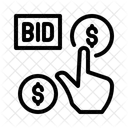 Bouton d'enchère  Icône