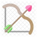 Bow Arrow Heart Icon