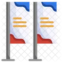 Bow Flags Advertising Promotion Icon