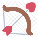 Bow Arrow Heart Icon