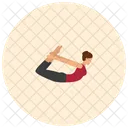 Bow Yoga Pose Icon
