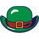 Bowler Hat Green Icon