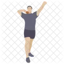 Hockey Player Bowling Ball Game Icon