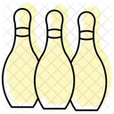 Bowling Color Shadow Thinline Icon Icon
