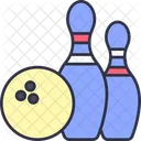 Bowling Pins Bowling Ball Icon