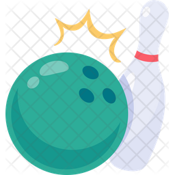 Bowling ball Icon - Download in Flat Style