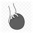 Black Monochrome Grab Bowling Ball Illustration Bowling Ball Bowling Icon