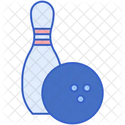 Bowling Ball And One Pin  Icon