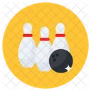 Bowling Game Alley Pins Hitting Pins Icon