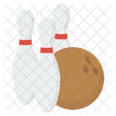 Kegelbahn Bowlingkugel Kegeln Schlagen Symbol