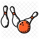 Kegelbahn Bowling Kegeln Schlagen Symbol
