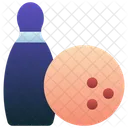 Kegelbahn Bowlingkugel Kegeln Schlagen Symbol