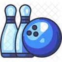 Bowlingkugel Kegel Symbol