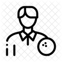 Mann Bowling Spieler Symbol