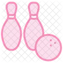 Bowling Pins Duotone Line Icon 아이콘