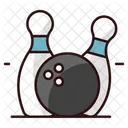 Bowlingspiel Kegelbahn Kegeln Schlagen Symbol