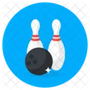 Bowlingspiel Kegelbahn Kegeln Schlagen Symbol