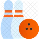 Bowlingspiel Bowlingkugel Bowlingkegel Symbol