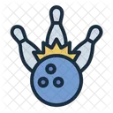 Strike Bowling Pins Icon