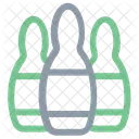 Gasse Kegeln Schlagen Symbol