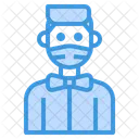 Bowtie Man With Facemask  Icon