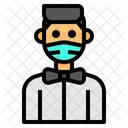 Bowtie Man With Facemask  Icon
