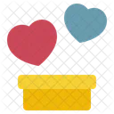 Box Heart Fly Icon